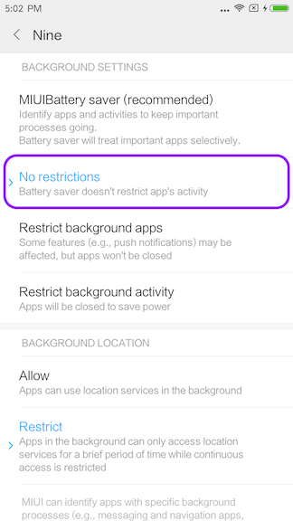 How to turn off background restriction on the Xiaomi devices | Android - FAQ